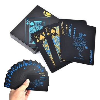 

55Pcs/Set Funny Plastic PVC Poker Waterproof Black Playing Cards Creative Gift Durable Poker