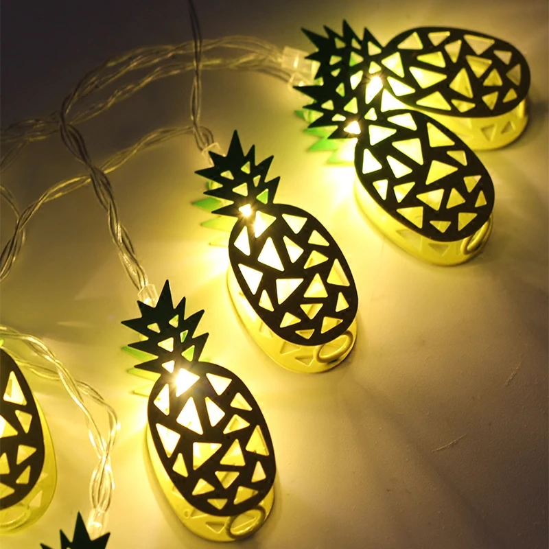 20Led Fairy Hollow Yellow pineapple Operated String Lights 2m LED