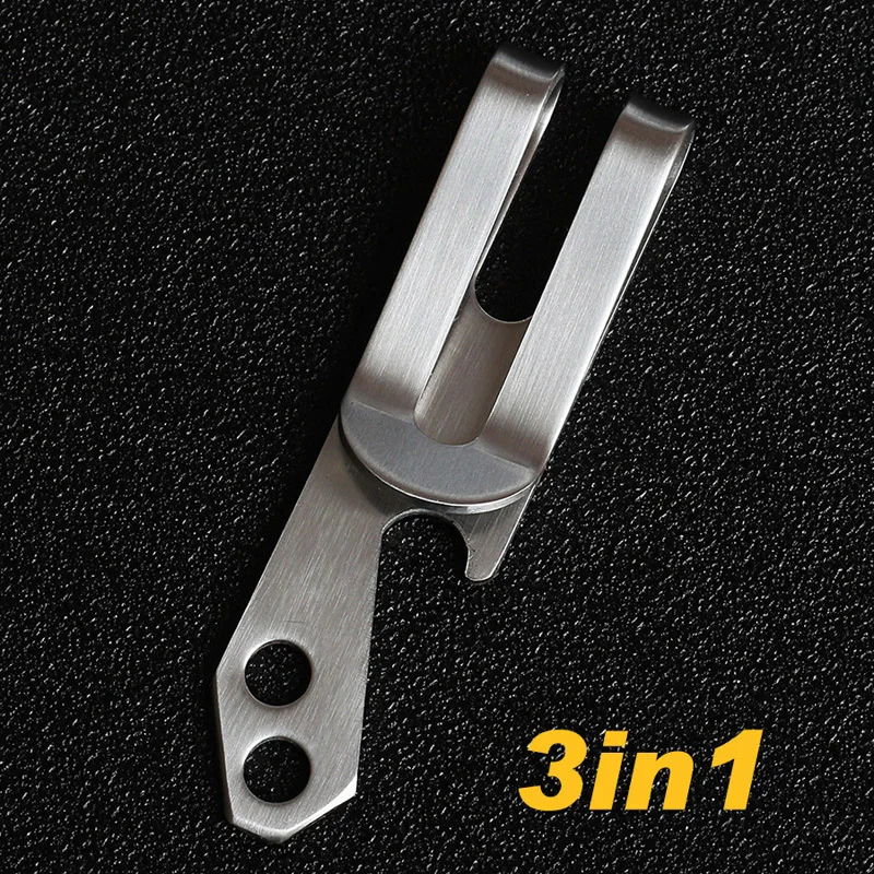 brass/Stainless Steel EDC Multifunction Tool Belt Key Chain Clip Bottle