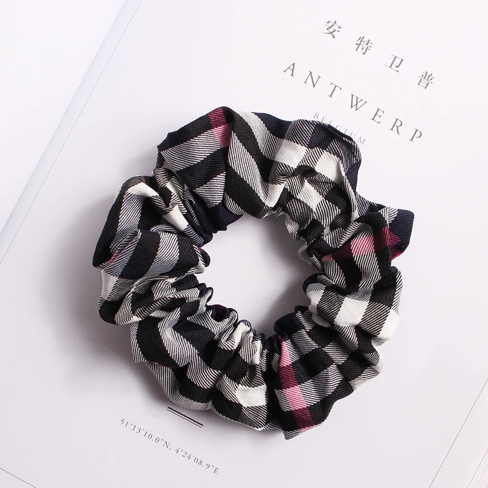 Классический плед Scrunchies стрейч Scrunchie для женщин эластичные ленты для волос головные уборы для девушек хвост держатель мода Хаар Аксессуары