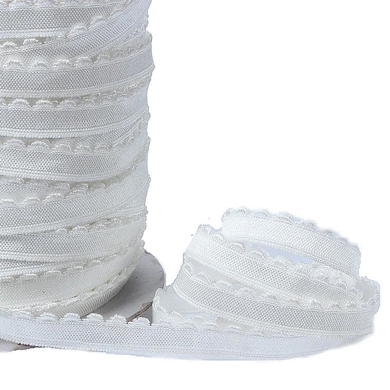 

(100yards/lot) Wholesale lingerie elastic ribbon with scallop lace trimming