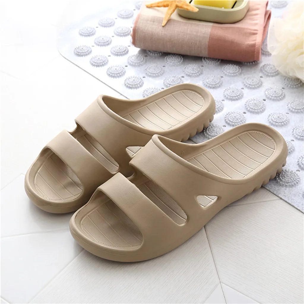 

Men Slippers Shoes Male Home Bathroom Skidproof Flat Slippers Men Autumn Summer Home Slippers Male Casual Indoor Outside Shoes