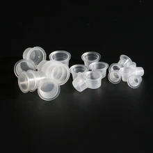 Татуировки цвет чашки 100 шт/200 шт большие, средние и маленькие одноразовые татуировки цвет чашки Полупостоянный вспомогательные продукты