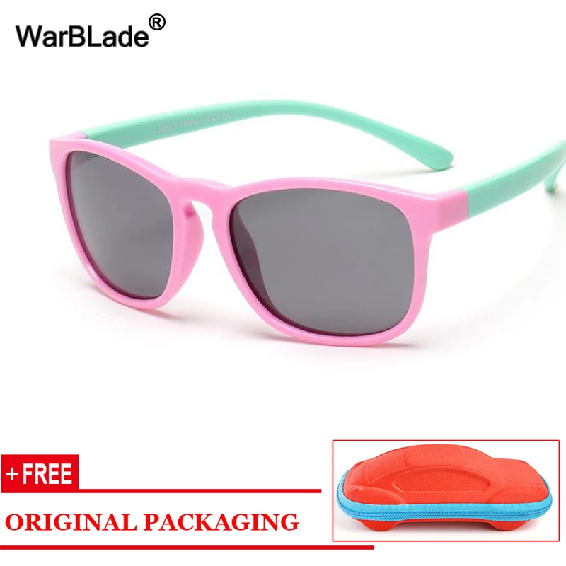 Детские солнцезащитные очки UV400, детские очки с гибкой оправой, крутые солнцезащитные очки, очки с защитой от ультрафиолета, солнцезащитные очки для мальчиков и девочек, чехол