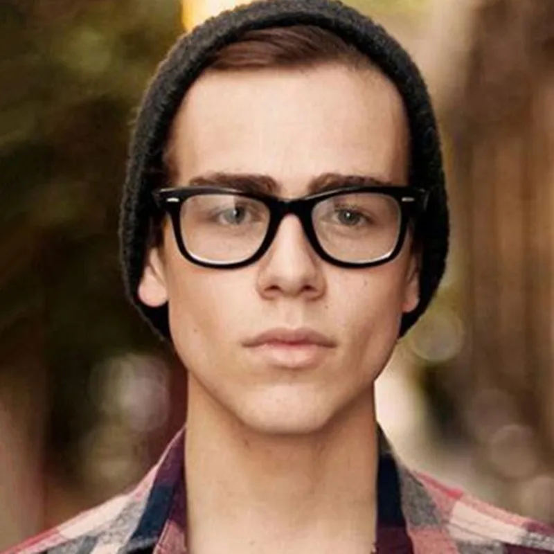 

Cheapest Classic vintage women transparent white glasses flat mirror Street shot trendy men eyeglasses student optical frames