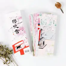 30 шт./упак. вишня со снегом бумажная Закладка с картинками закладки с животными рекламных подарков Канцтовары двойной Примечание сообщение