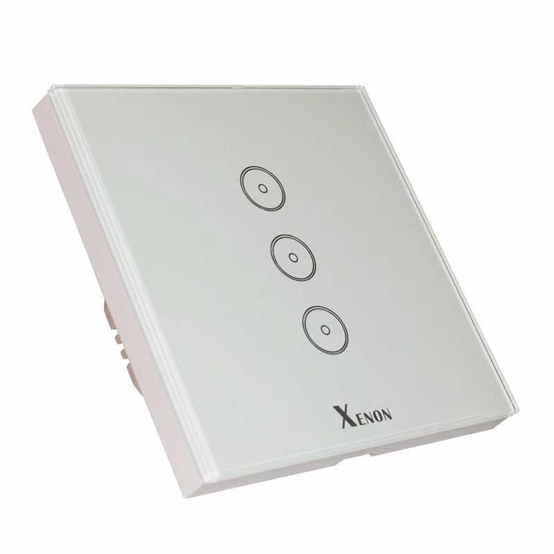 

Xenon WiFi 3 gang EU Wall Light Switch panel smart mobile control via APP Panel turn on/off switch