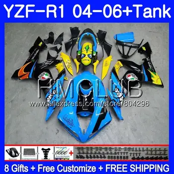 

Injection For YAMAHA YZF1000 YZF R 1 YZF 1000 YZFR1 04 05 06 110HM.23 YZF R1 YZF-1000 YZF-R1 2004 2005 2006 Fairing Shark Blue
