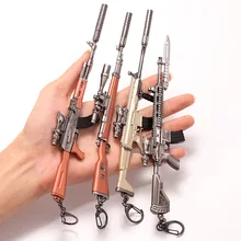 

Game PUBG frying Helmet 98K AWM Playerunknown's Battlegrounds Cosplay Props Alloy Armor Model Key Chain Keychain Chicken Game