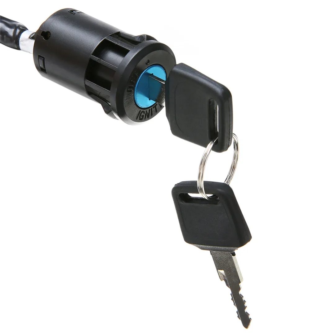 Mayitr Black Motorcycle Ignition Switch Lock Key 4 Wire Ignition Key Switch for Yamaha Suzuki Honda KTM Dirt Bike ATV