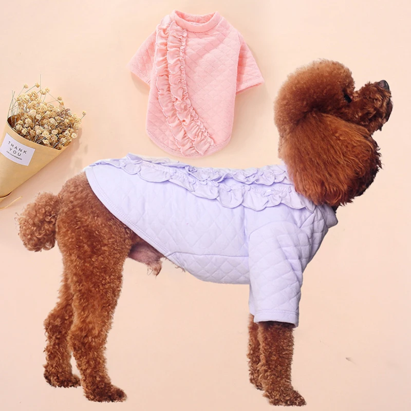 Autumn Winter Dog Clothes Girl Dog Coat Outfits Cat Chihuahua Poodle