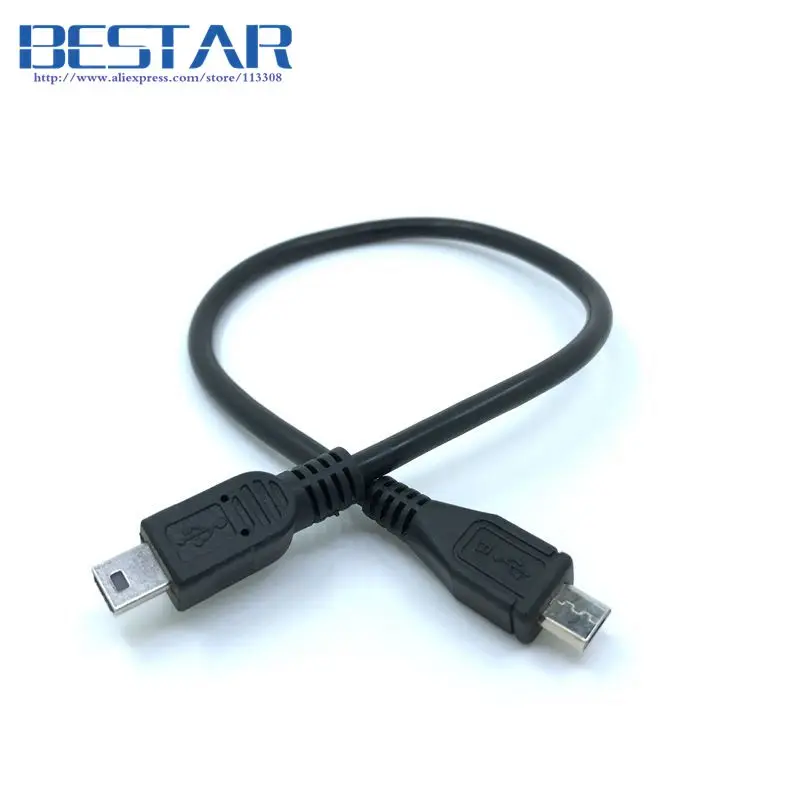 Mini-usb USB 2,0 mini usb 5pin к micro usb 2,0 Micro-USB 5 pin Соединительный кабель 30 см 1ft