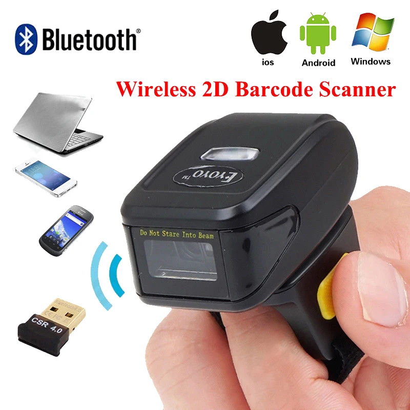 

Free Shipping!MJ-R30 Portable Bluetooth Wearable Ring 2D Scanner Barcode Scanner Reader W/ 300mA battery For Android IOS