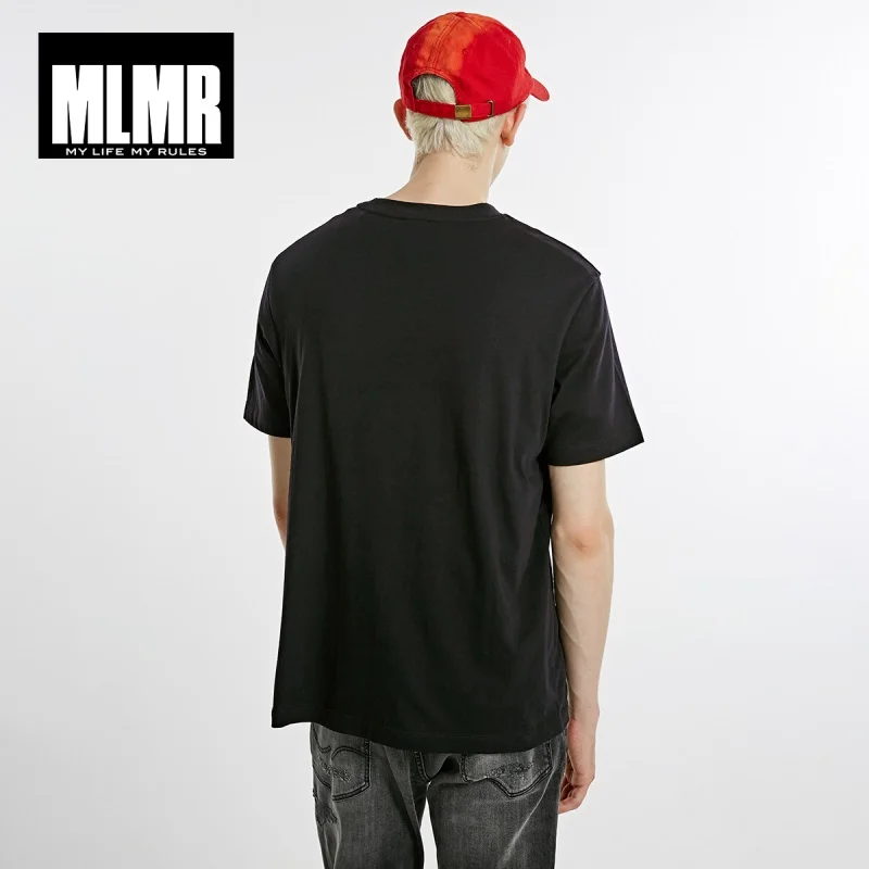 MLMR Мужская 100% хлопковая Футболка с буквенным принтом одежда 218301572|Футболки| |