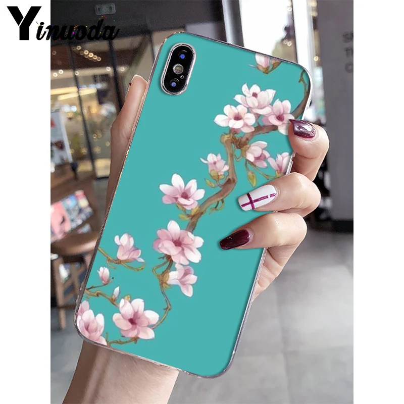 Yinuoda Japanese Cherry blossoms flower TPU Phone Case Cover Shell for iPhone 8 7 6 6S Plus X XS MAX 5 5S SE XR 10 Fundas Capa