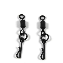 Шт. 50 шт. матовый черный Карп рыболовные Вертлюги длинные средства ухода за кожей Quick Change поворотный с кольцом оснастки Разъем Карп Рыбалка интимные аксессуары