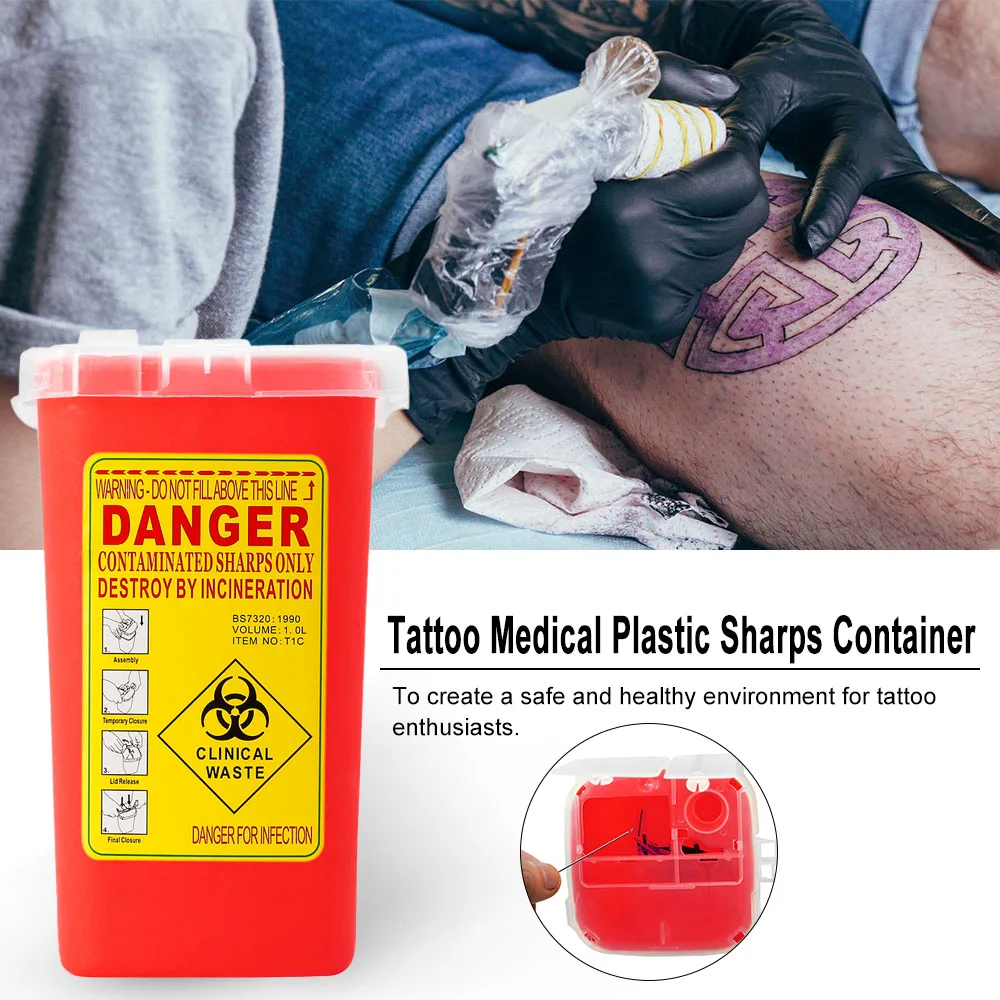 Татуировка медицинский пластик шар контейнер биобезопасная игла удаление ящик для отходов для татуировки художника татуировки