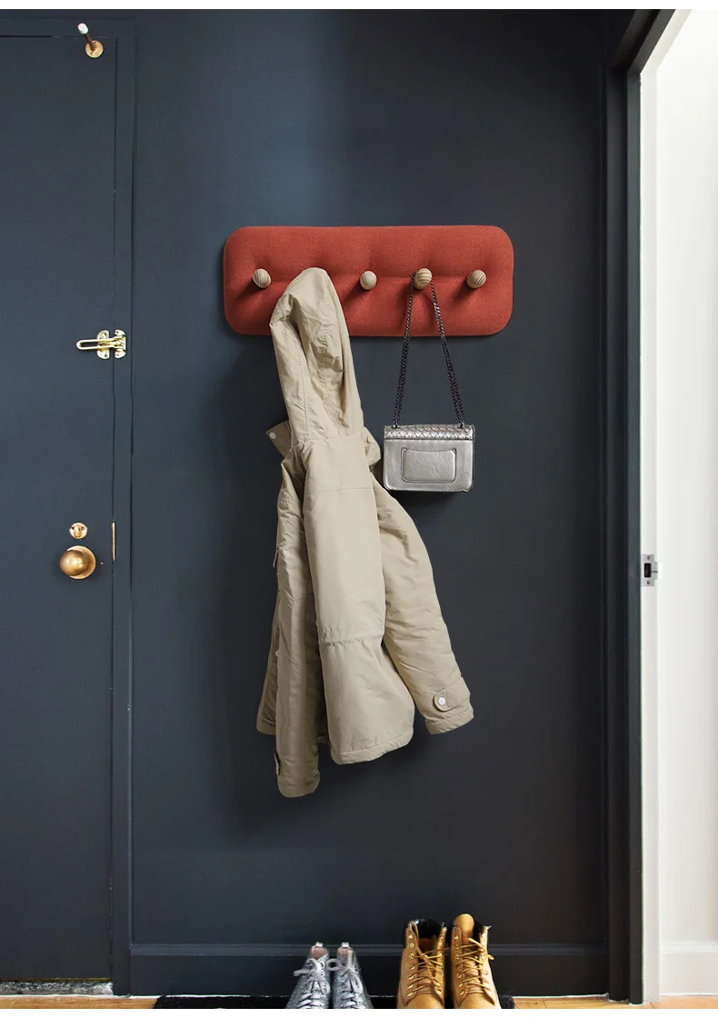 Ins Macaron цветные скандинавские настенные украшения журнальные держатели для хранения стеллажи крючок для халатов деревянная Современная дизайнерская вешалка для коридора