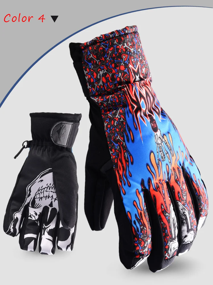 Зимние теплые перчатки для сноуборда, лыж, мотоциклетные велосипедные перчатки Нескользящие ветрозащитный водонепроницаемый для снега лыжные перчатки для мужчин и женщин