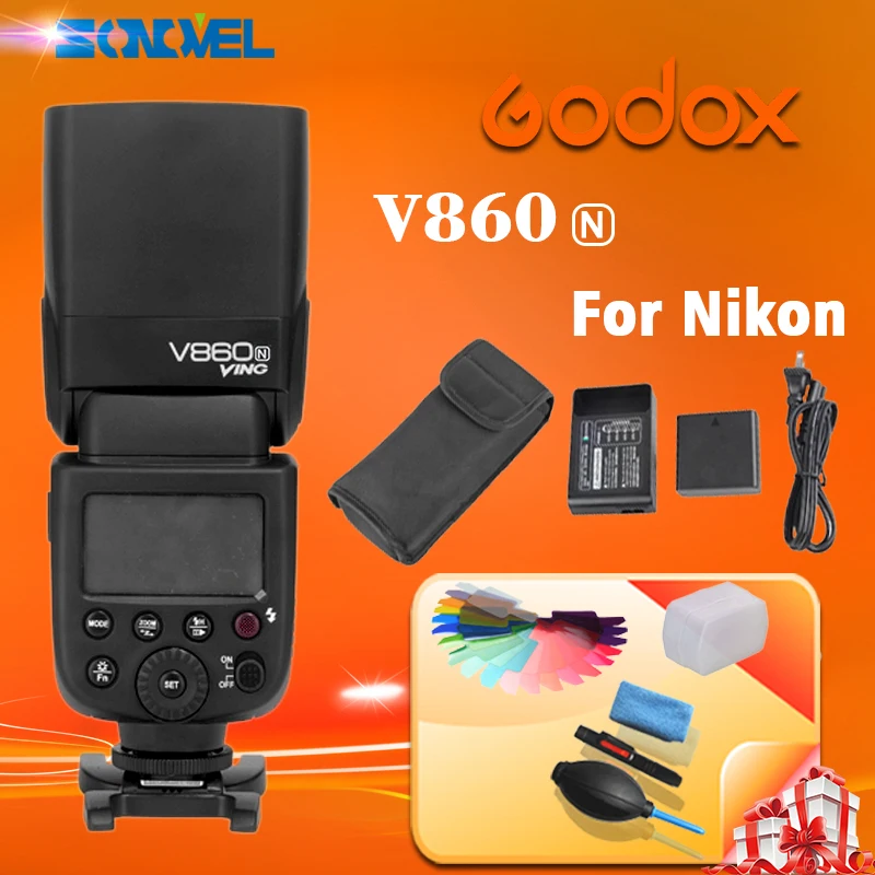 

Godox V860N Speedlite I-TTL HSS Master Li-ion Flash 1/8000s for Nikon Camera