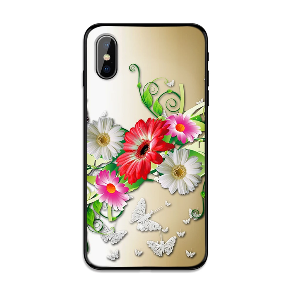 Бабочка Фиолетовый Мягкий ТПУ чехол для Apple iPhone 6 6S 7 8 Plus 5 5S SE X XS MAX XR силиконовые