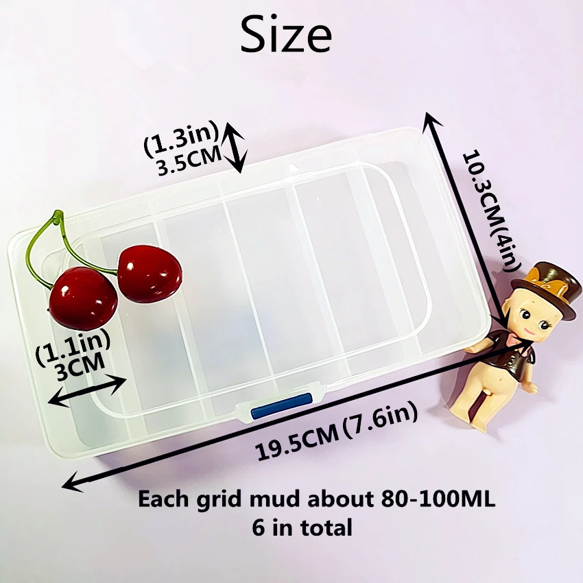 DIY 6 Grid Colors Slime Nontoxic Soft Playdough Charm Glue Modelling Hand Gum Container Plasticine kit Play Toys For Child Gifts DIY 6 Grid Colors Slime Nontoxic Soft Playdough Charm Glue Modelling Hand Gum Container Plasticine kit Play Toys For Child Gifts