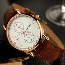 Yazole Hommes Montres 2017 Top Vente De Mode Homme Horloge Or Rose Quartz Montre Hommes D’affaires Montre-Bracelet Relogio Masculino