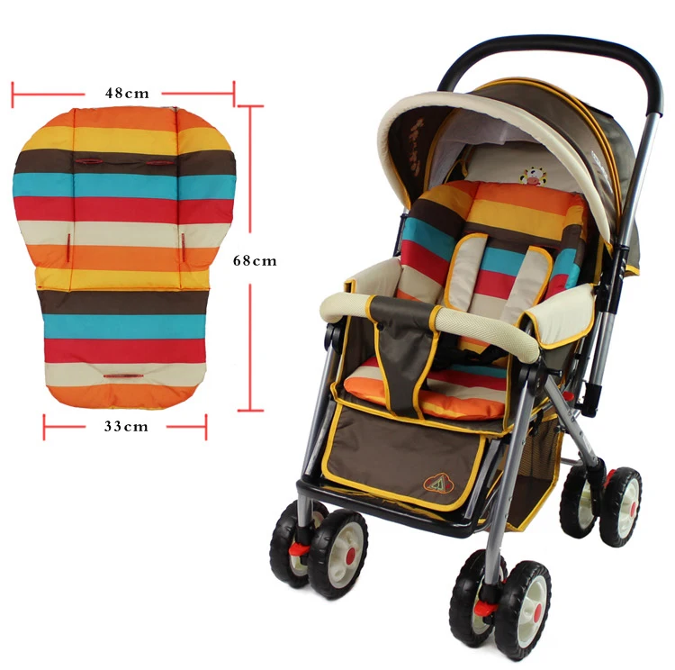 Cushion Rainbow-Pram Baby-Stroller Seat Waterproof Cotton for 0-36-Months Mat