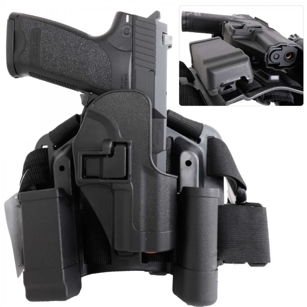 

HK USP Compact CQC Tactical Drop Leg Gun Holster Magazine Pouch Hunting Accessories Airsoft Pistol Hand Gun Case Holder