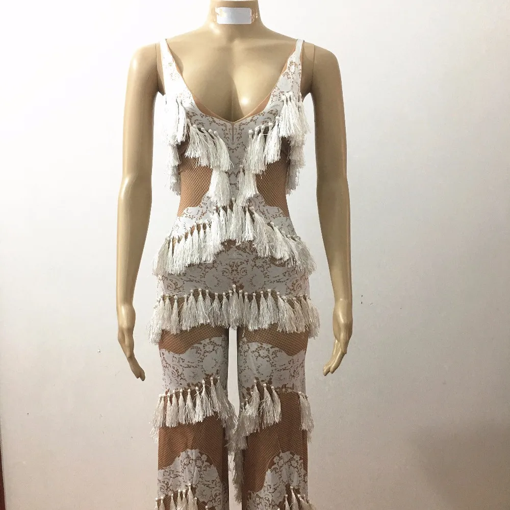 Fashion-White-Tassel-Leggings-Rompers-Prom-Outfit-Birthday-Party-Backless-Bodysuit-Nightclub-Show-Costume-Female-Evening