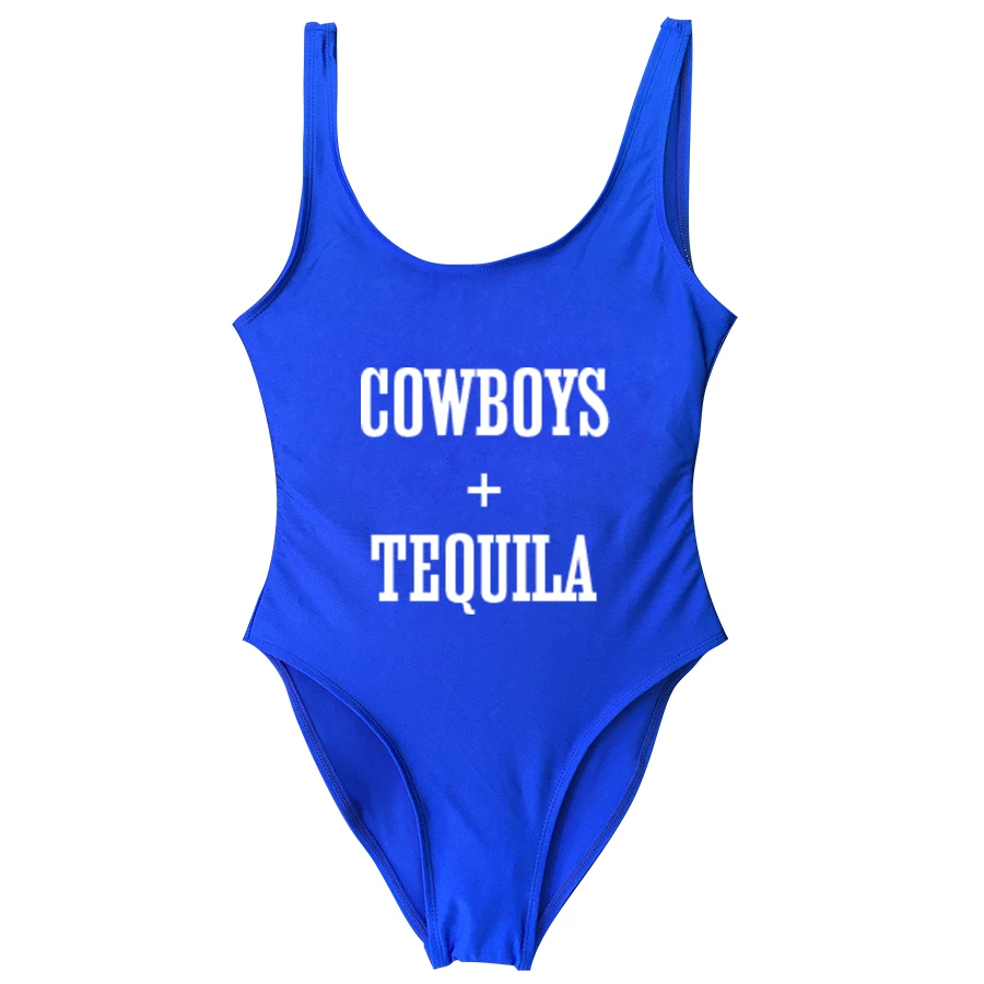 COWBOYS + TEQUILA купальники 2019 цельный купальник Танкини женский монокини с высокой