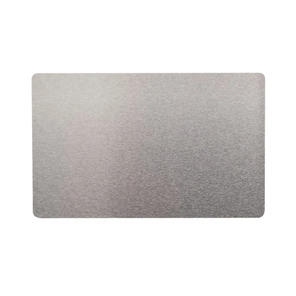 100 шт 0,2 мм ультра-тонкая алюминиевая визитная карточка алюминиевая карта из сплава лазерная маркировка гравировка бизнес доступ визитная карточка пустой - Цвет: Silver