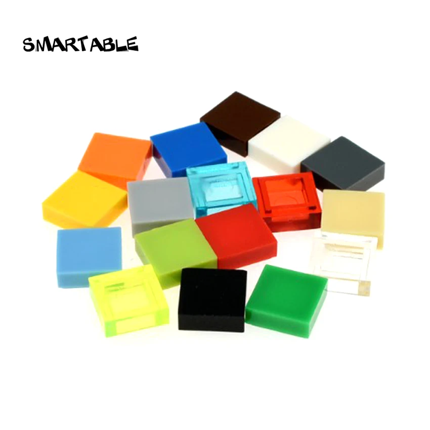 

Smartable Tile 1x1 with Groove Flat Studs Building Block Parts Toys For Kids DIY Compatible Major Brands 3070/3070b 700pcs/lot