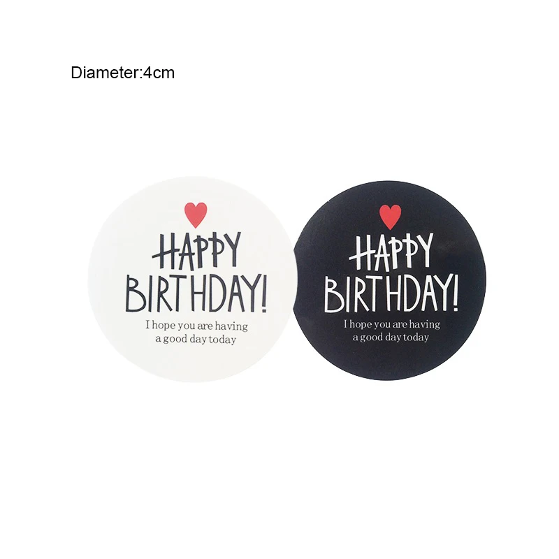 80 Pcs/lot 'HAPPY BIRTHDAY' Scrapbooking Kraft Paper Labels Envelopes Stickers Gift Packaging Seals Sticker 2 Color For Birthday paper stickers,adhesive stickers,decorative labels stickers,kraft paper stickers,alphabet label stickers,diy scrapbooking accessories