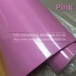 Глянцевый розовый 5D Черный углеродного волокна винил Стикеры углеродное волокно автомобилей wrap углеродного волокна виниловая пленка