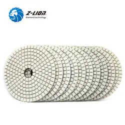 Z-LION 10 шт. 4 дюймов влажный Алмазный полировальный коврик для гранита мрамора бетона угловая шлифовальная машина гранит Полировальный