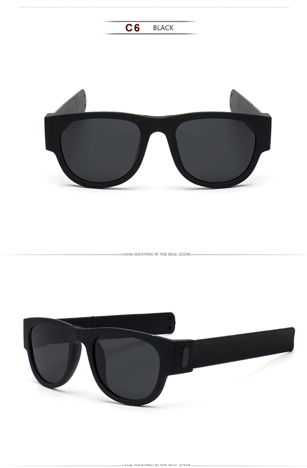 Новинка, круглые поляризованные солнцезащитные очки для мужчин и женщин, складные солнцезащитные очки для улицы, портативный чехол, защита от ультрафиолетовых лучей UV400