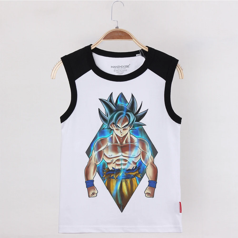 

Kids Underwears Cotton Boys Tanks Tops Dragon Ball Son Goku Shirt Children's Undershirt Baby Summer Clothing Sleeveless Vest