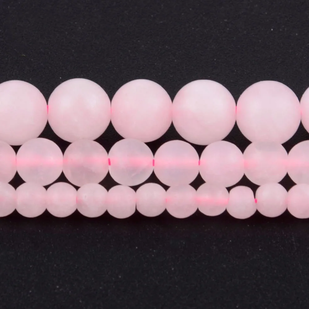 Dull-Polish-Matte-Rose-Quartzs-Round-Beads-For-Jewelry-Making-4-6-8-10-12mm-Natural