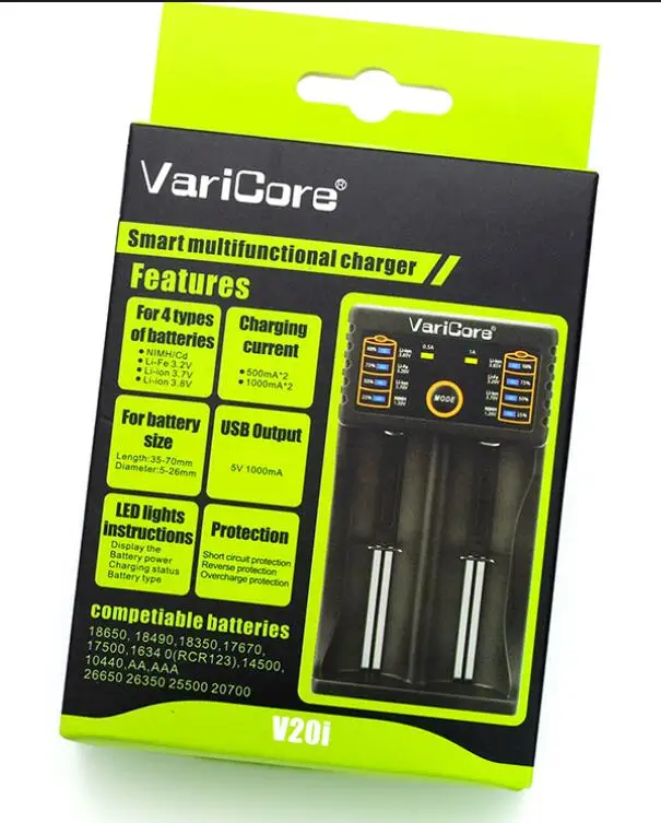 2019 Новый VariCore V20i 1 2 V / 3 V/3 7 V/4 25 18650/26650/18350/16340/18500/зарядное устройство для никель