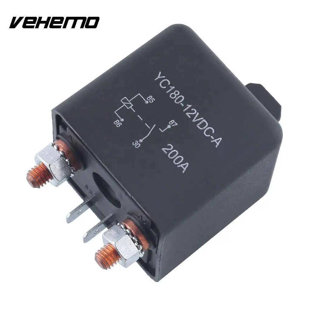 Vehemo 12 В 200A реле 4 Pin для авто сверхмощный установить Сплит зарядное устройство