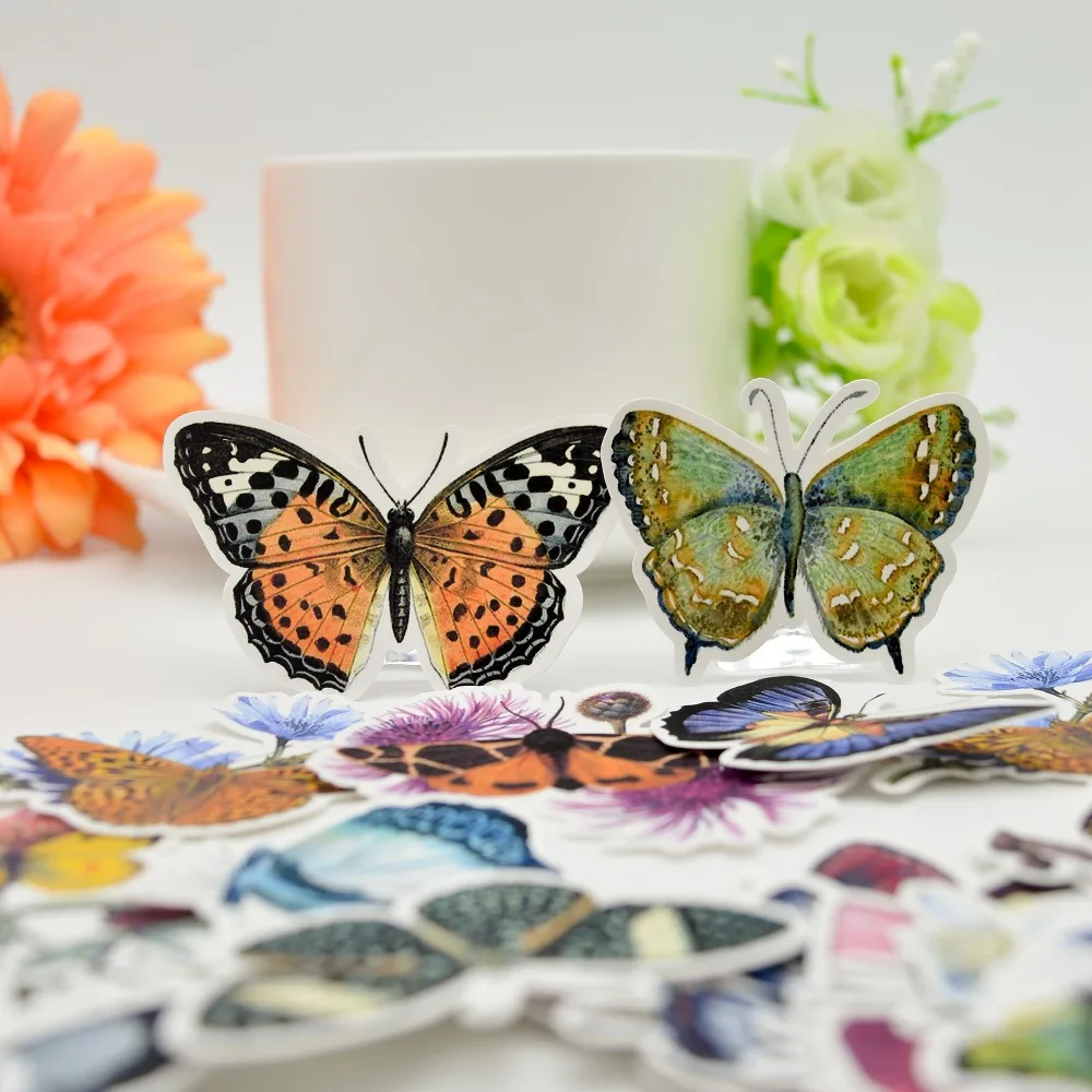 31Pcs Cute Pretty Butterfly Sticker Thin Paper Crafts And Scrapbooking Decorative Lovely Diy Stationery huismerk kopen in de aanbieding 31Pcs Cute Pretty Butterfly Sticker Thin Paper Crafts And Scrapbooking Decorative Lovely Diy Stationery huismerk kopen in de aanbieding