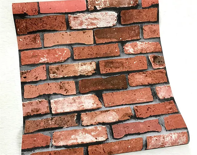 beibehang dining room 3D wall paper roll stone brick background wall