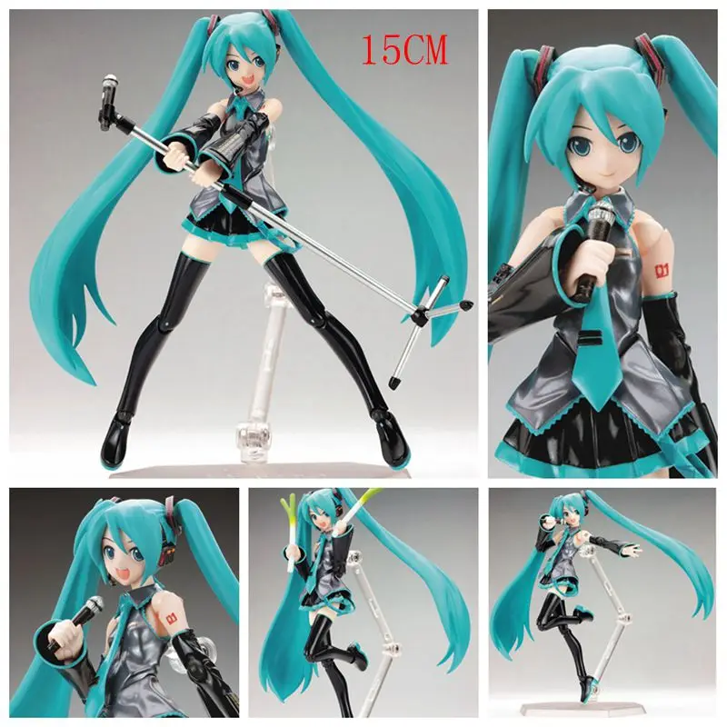 

Genuine original box Anime Volcaloid Hatsune Miku Figma #014 PVC Action Figure Collectible Model Toy 15cm Brinquedos Kids Toys