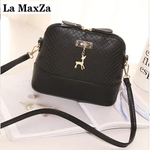 

La MaxZa Good Quality Women Messenger Bags Leather Mini Bag With Toys Reindeer Small Bag Shape Outerwear On Belt Women's Bags