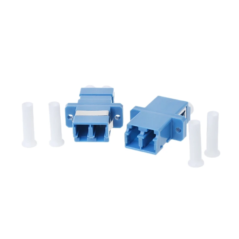

100pcs LC UPC SM Fiber Optic Connector Flange Adapter Coupler Duplex Single Mode Drop ShiP