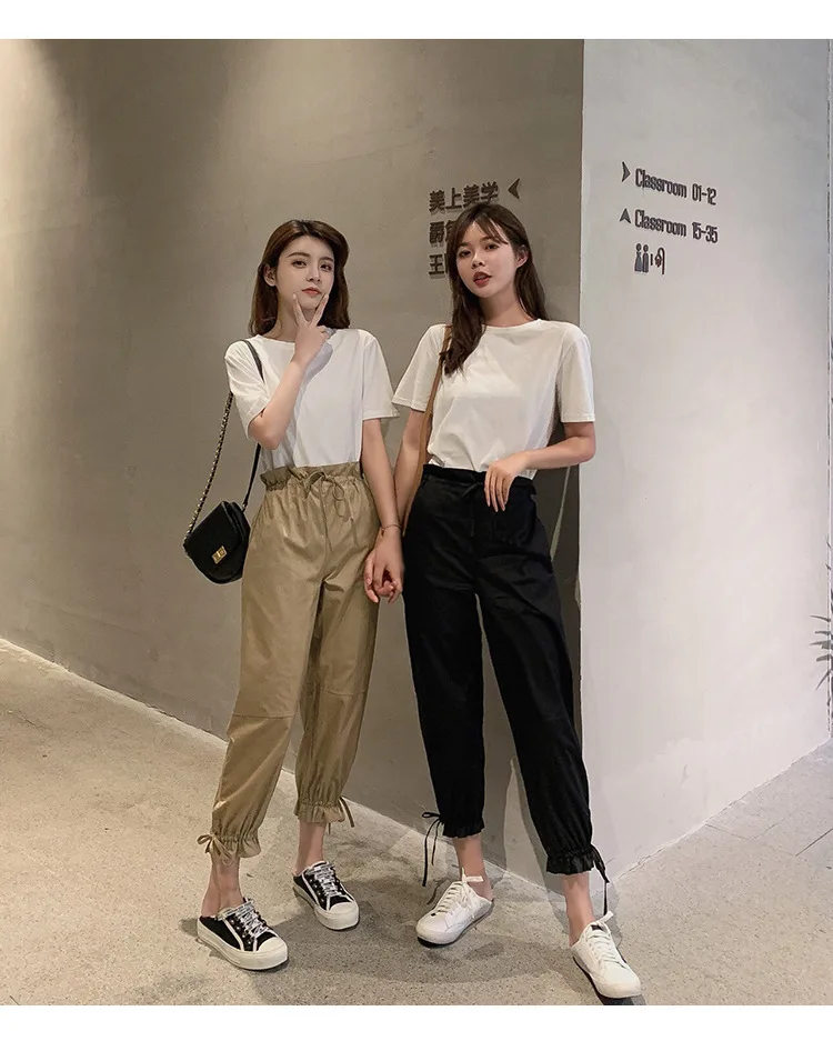 2019 nieuwe Koreaanse casual bloemknop overalls tweedelige set 2019 nieuwe Koreaanse casual bloemknop overalls tweedelige set