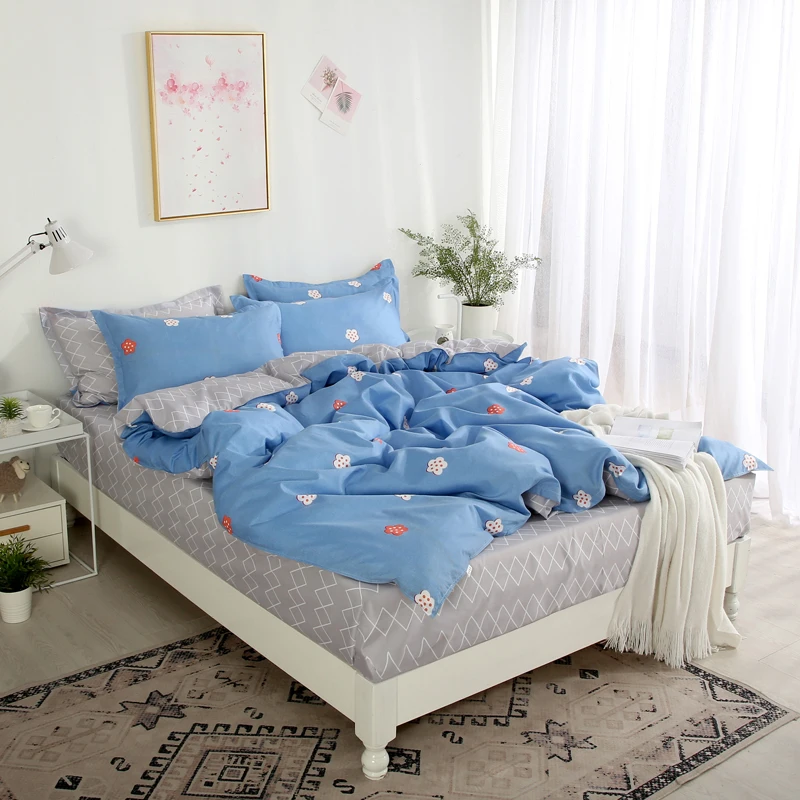 1 Pcs Bedding Set Duvet Cover Quilt Cover Comforter Cover Pillowcase King Full Twin Queen Size Edredon 200*230/220*240cm - Цвет: L9