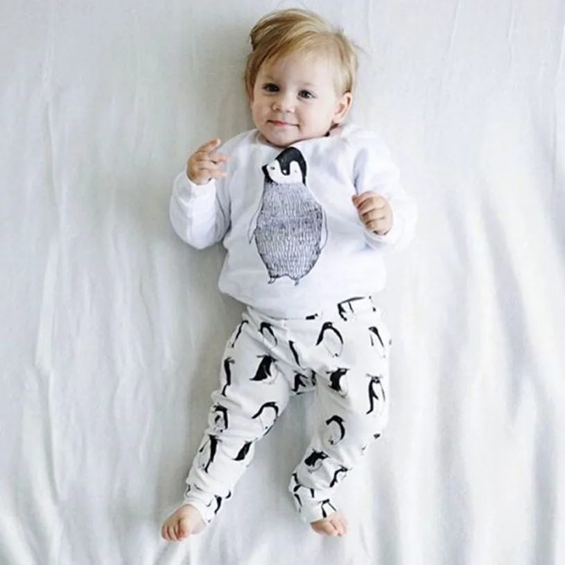 New 2017 fashion baby girl clothes cotton cartoon long-sleeved t-shirt+pants infant clothes 2pcs suit baby girl clothing sets