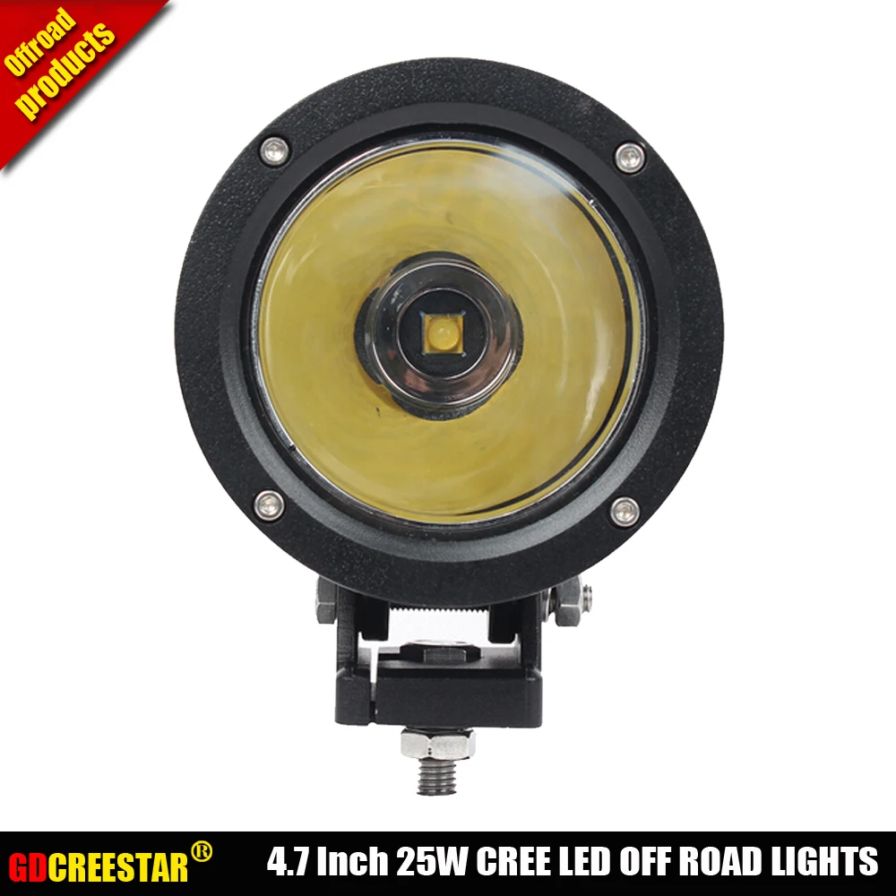 

9151069 GDCREESTAR 4.7" inch LED Light Cannon 12V 25 Watt 15 Degree Spot Beam with Free Cover 12V 24V Pencil Beam For Car x1pc